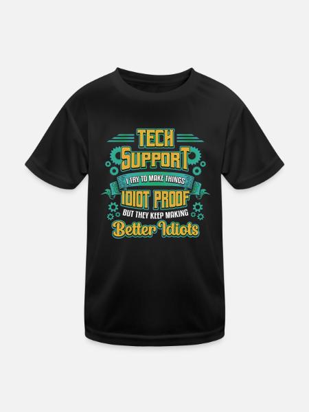Essayez de rendre les choses infaillibles - T-shirt sport Enfant - noir - Devant