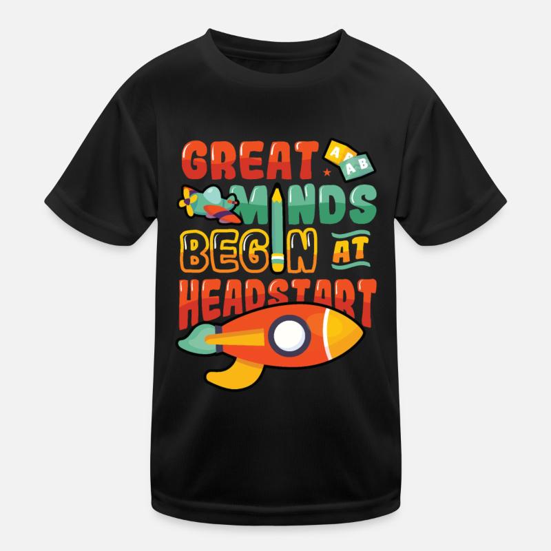 Große Geister Beginnen mit Vorsprung, Abcd Teacher Kinder Funktions-T-Shirt