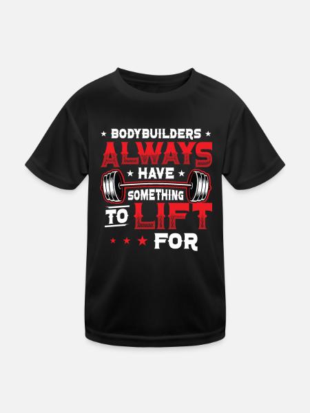 Les culturistes ont quelque chose à soulever pour le poids - T-shirt sport Enfant - noir - Devant
