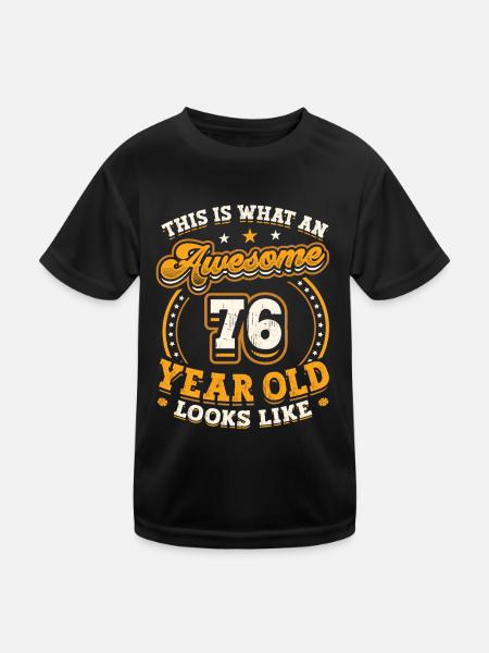 Voilà à quoi ressemble un grand homme de 76 ans. - T-shirt sport Enfant - noir - Devant