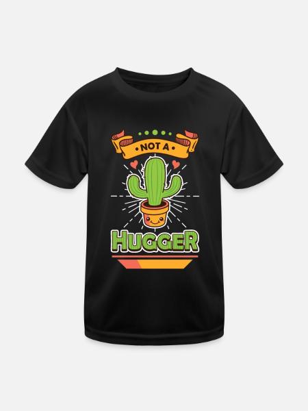 Pas de cactus câlins - T-shirt sport Enfant - noir - Devant