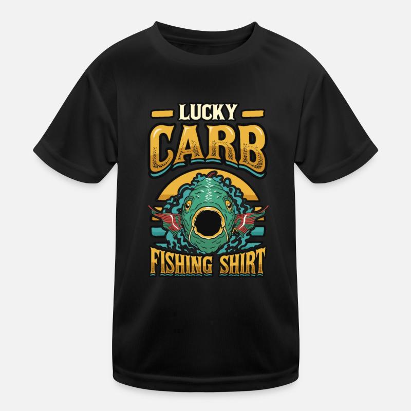 Angeln carbPêche chanceuse aux glucides T-shirt sport Enfant