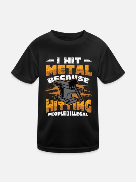 Hit Metal Blacksmith - T-shirt sport Enfant - noir - Devant