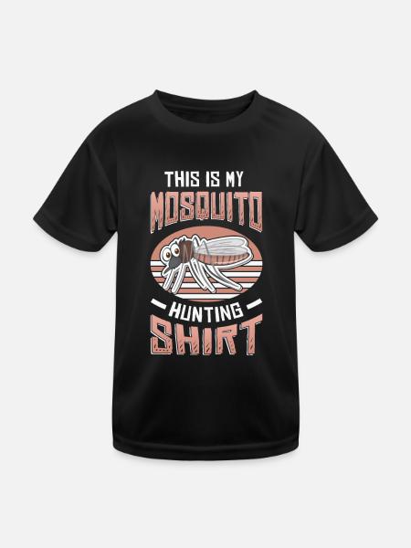 C’est ma chasse aux moustiques. - T-shirt sport Enfant - noir - Devant