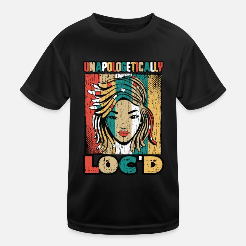 Unapologetically curly dreadlocks melanin black Kids Functional T-Shirt