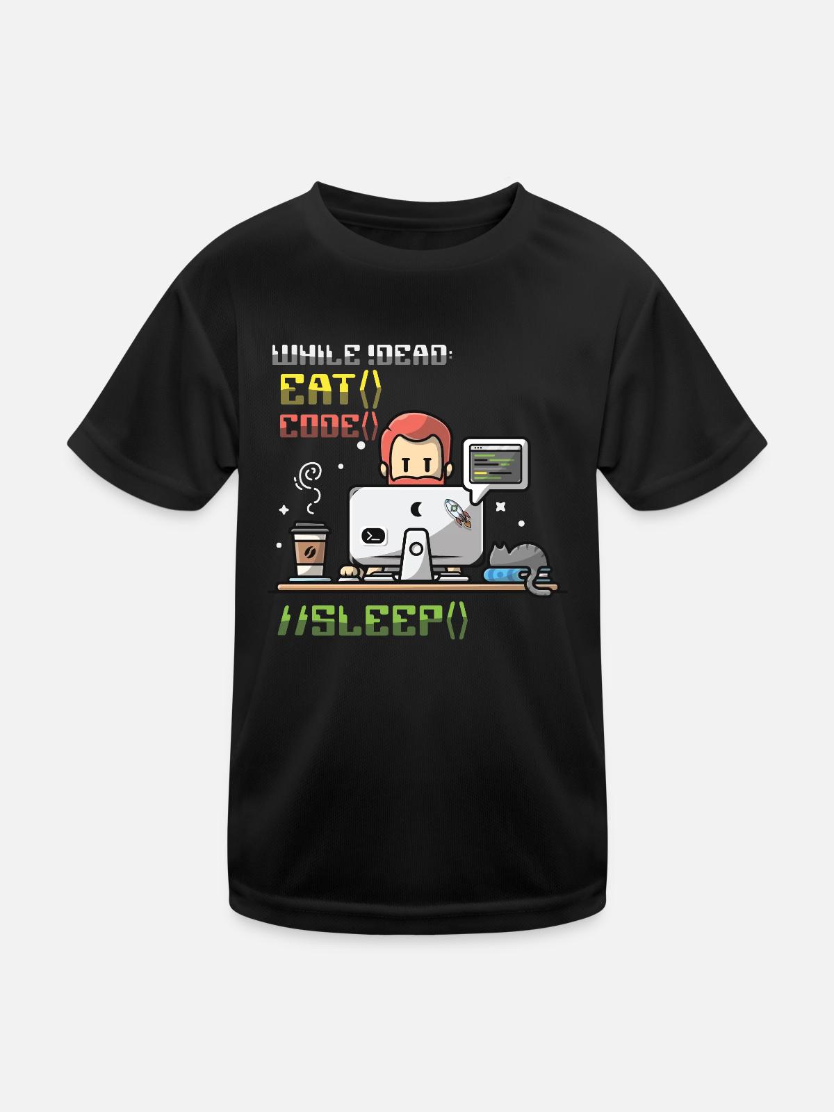 Programmer,Computer Programmer,Joke - Kids Functional T-Shirt - black - Front