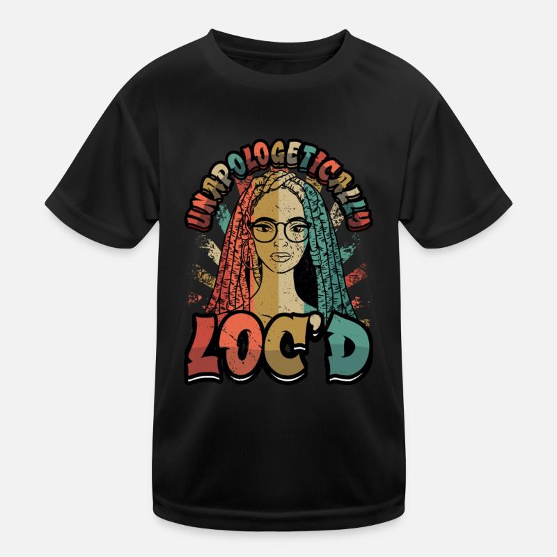 Unapologetically curly dreadlocks melanin black Kids Functional T-Shirt