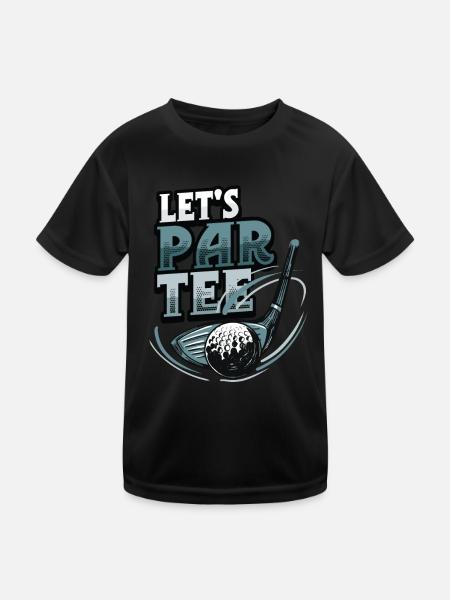 Laisse Par Tee Golfer Funny Golf Club - T-shirt sport Enfant - noir - Devant