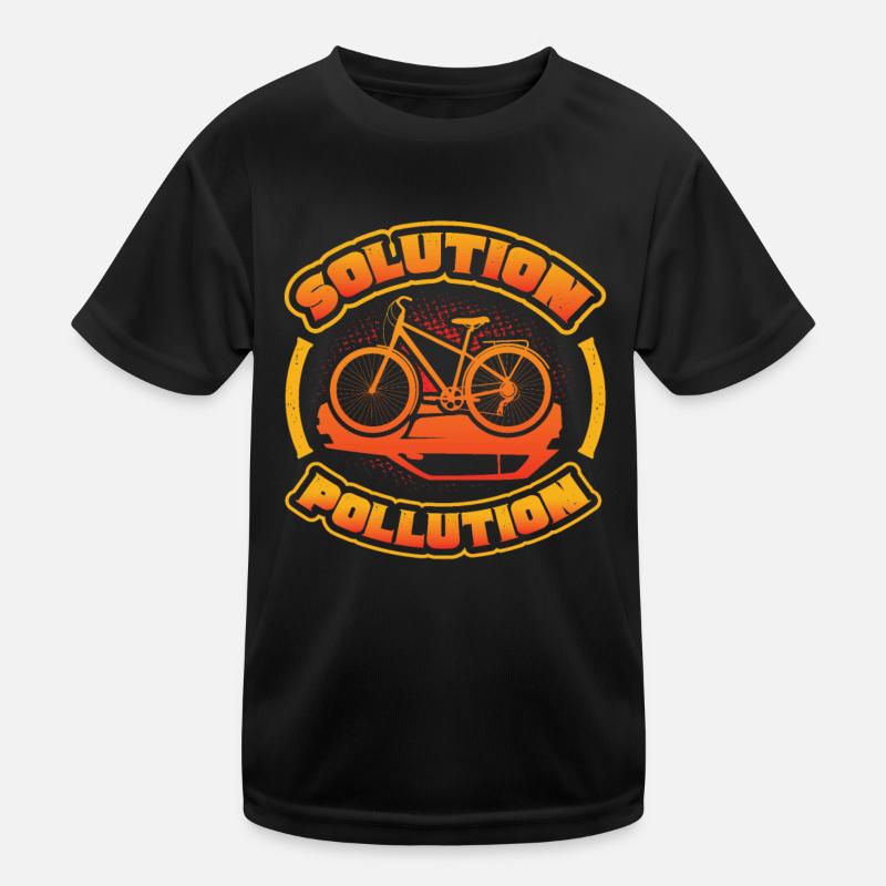 Polution Solution, environmental protection, cycling Kids Functional T-Shirt