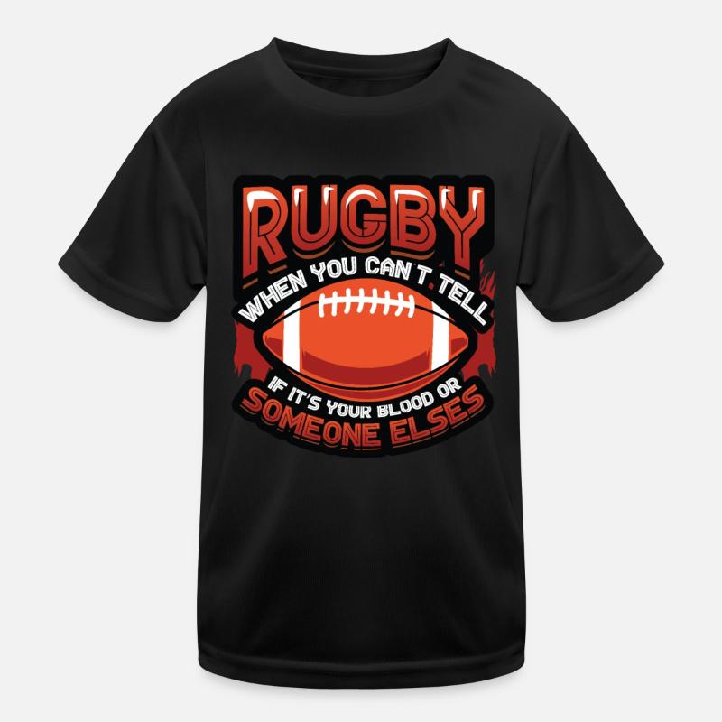 Funny rugby player Kids Functional T-Shirt