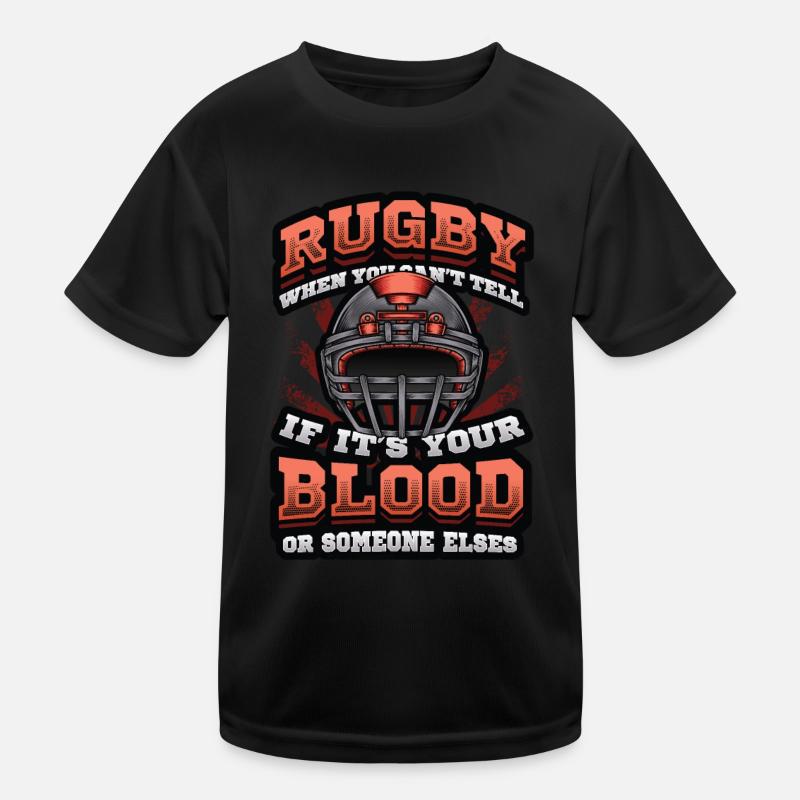 Funny rugby player Kids Functional T-Shirt