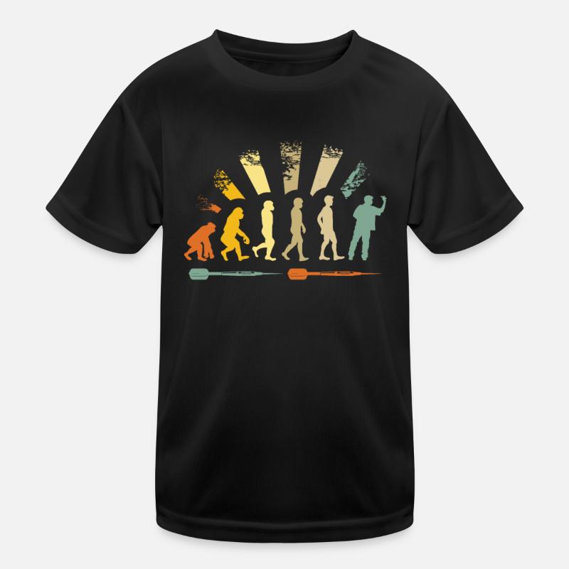Darts Player Evolution Dartboard T-shirt sport Enfant