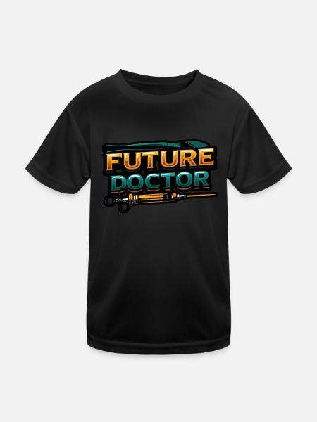 Futur médecin, étudiant en médecine - T-shirt sport Enfant - noir - Devant