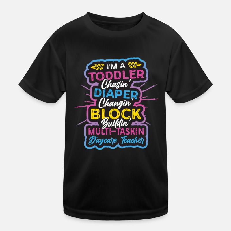 Kleinkind Jagt Windel, Wechselnde Tagesmutter Kinder Funktions-T-Shirt