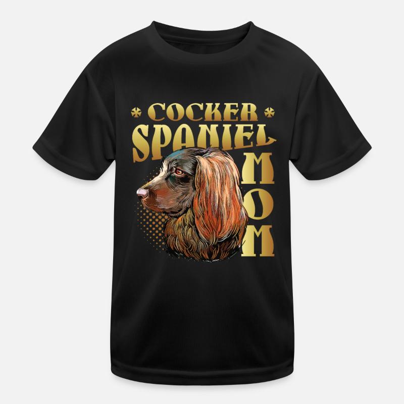 Cocker Spaniel Mom - Kids Functional T-Shirt - black
