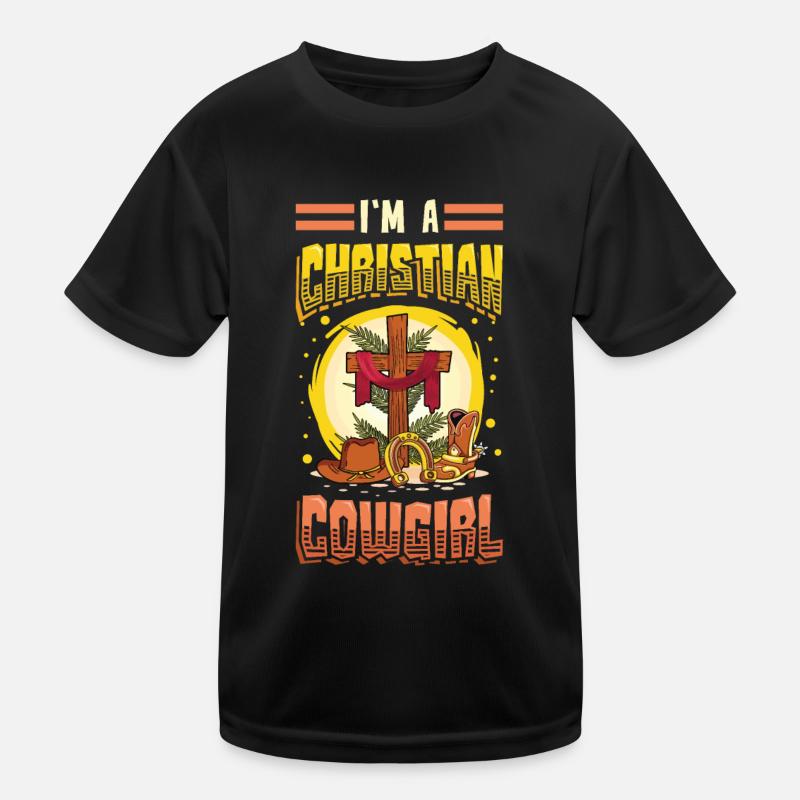 Religiöses Rodeo Kinder Funktions-T-Shirt