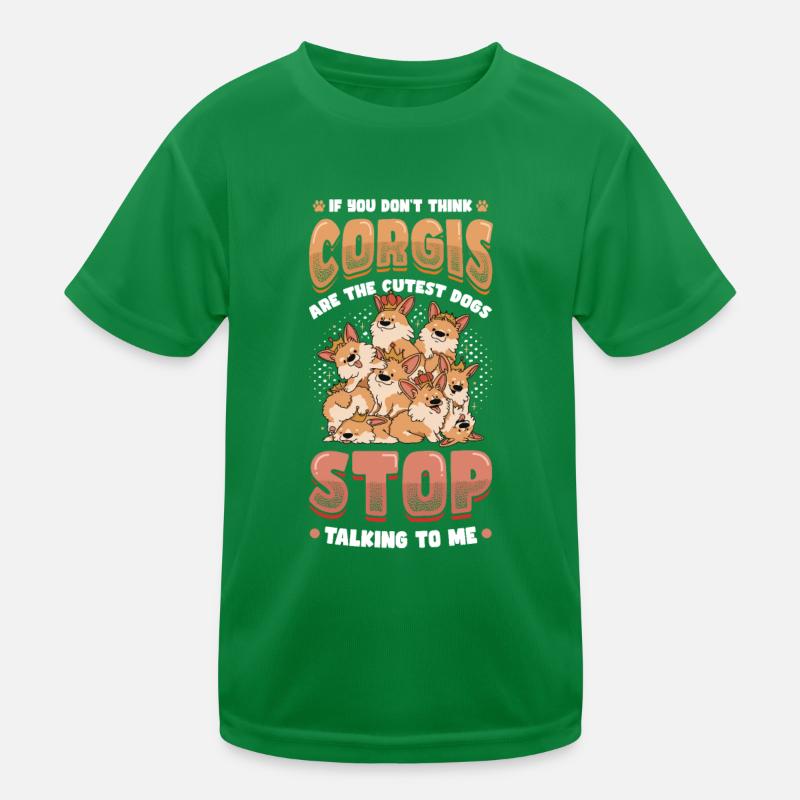 Mignon Corgi T-shirt sport Enfant
