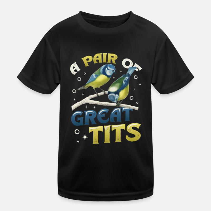 Ein Paar Kohlmeisen, Lustiger Vogelbeobachter Kinder Funktions-T-Shirt