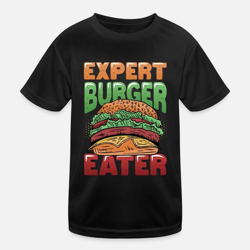 Expert Burger Eater Cheeseburger Kids Functional T-Shirt