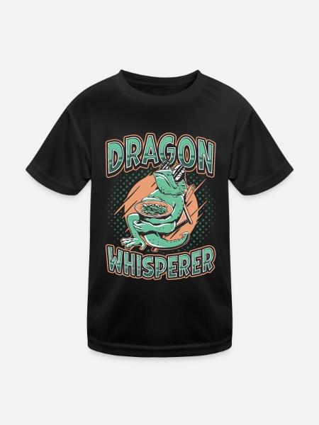 Bearded dragon whisperer, reptile lover - Kids Functional T-Shirt - black - Front