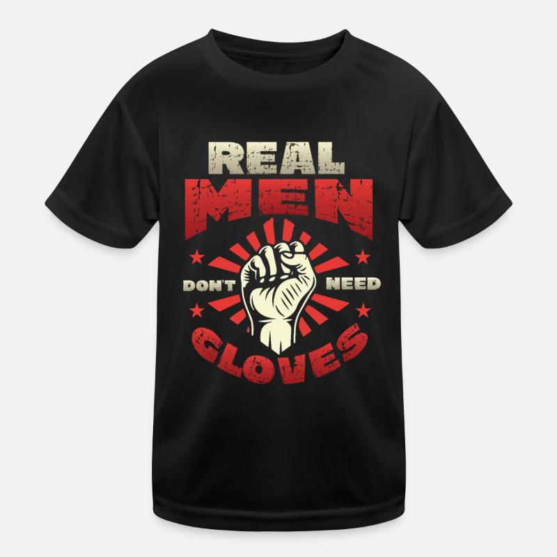 Echte Männer Brauchen Keine Handschuhe Kinder Funktions-T-Shirt