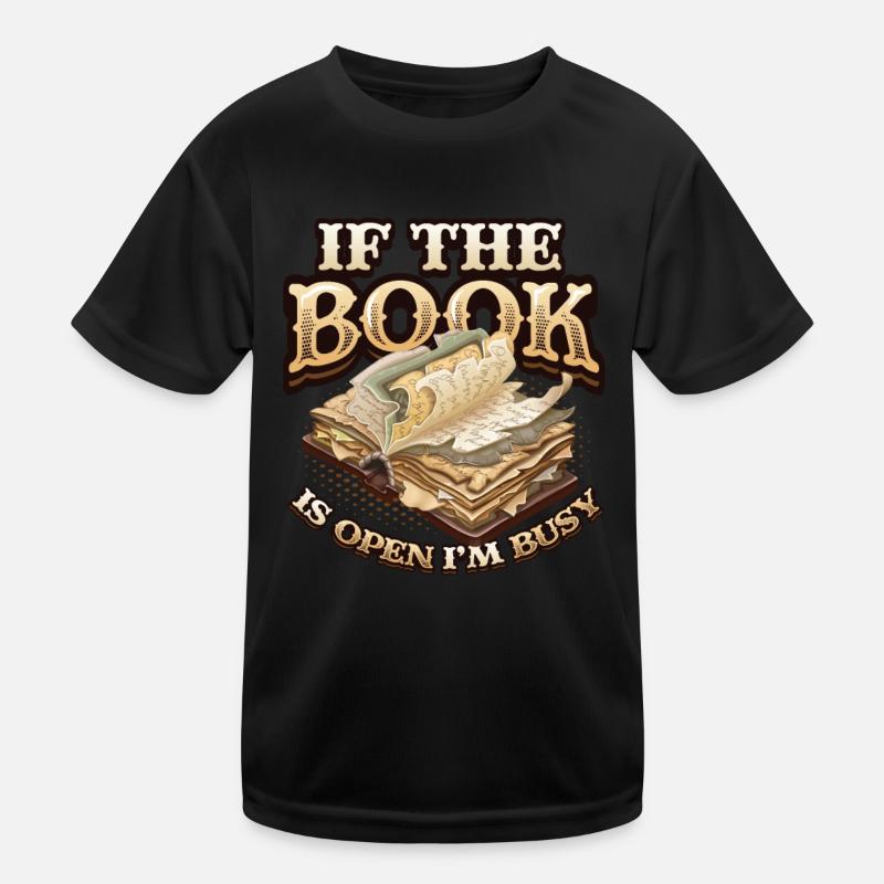 Wenn Das Buch Offen Ist, bin Ich am lesen Kinder Funktions-T-Shirt