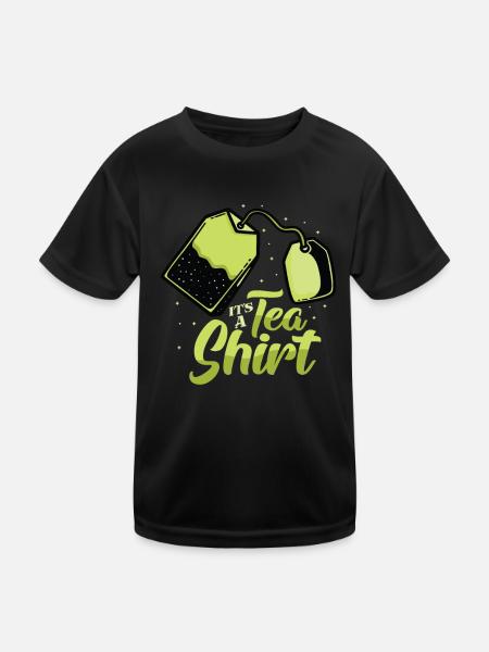 Teeliebhaber - Es Ist Ein Tee-Shirt - Kinder Funktions-T-Shirt - Schwarz - Vorne