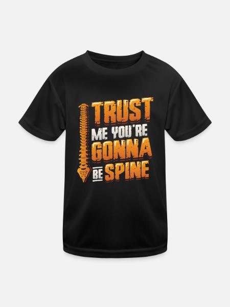 Vertrauen Sie Mir, ich bin Chiropraktiker - Kinder Funktions-T-Shirt - Schwarz - Vorne