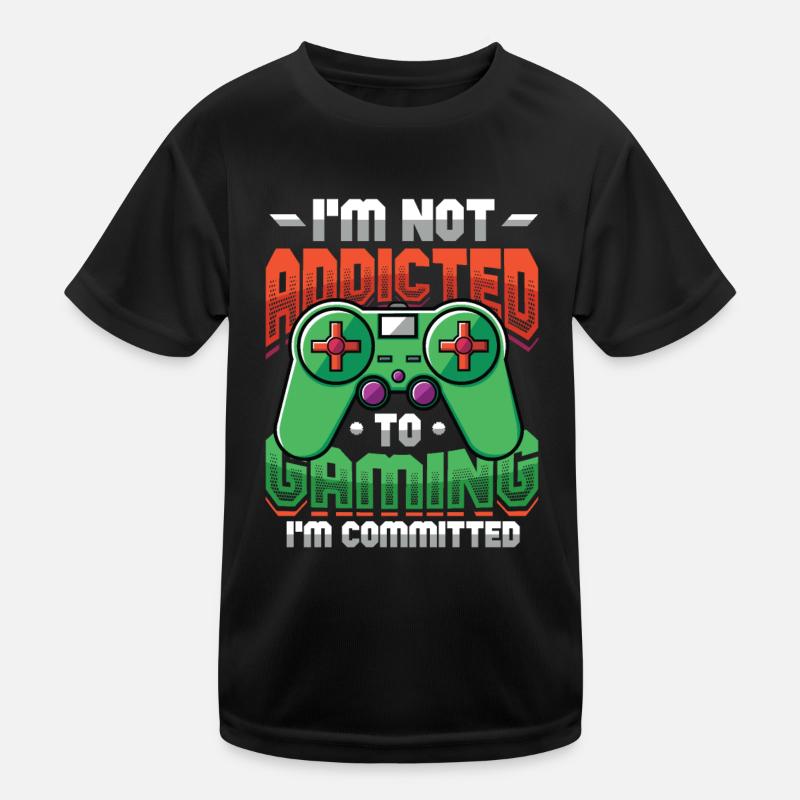 Ich bin nicht spielsüchtig, sondern ein Spieler Kinder Funktions-T-Shirt