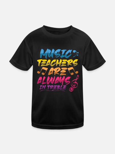 Music teachers are always flying high - Kids Functional T-Shirt - black - Front