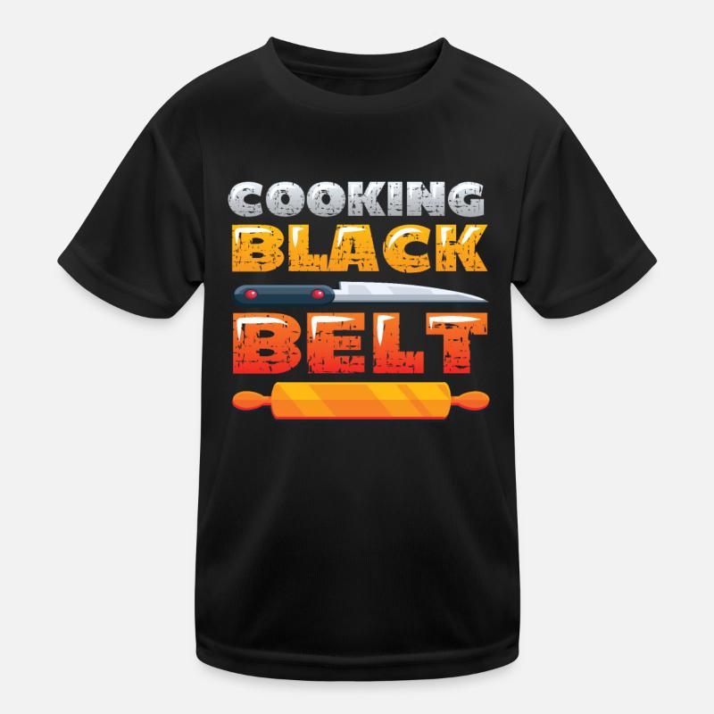 Cooking, Black Belt, Chef Kids Functional T-Shirt