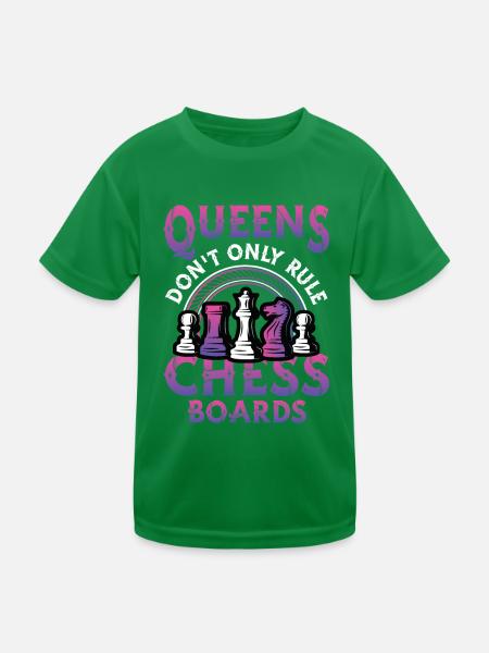 Damen Beherrschen Nicht Nur Die Schachbretter - Kinder Funktions-T-Shirt - Kelly Green - Vorne