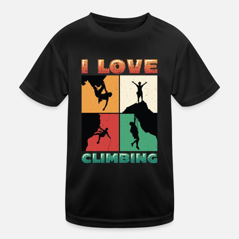J’adore l’escalade, l’escalade - T-shirt sport Enfant - noir