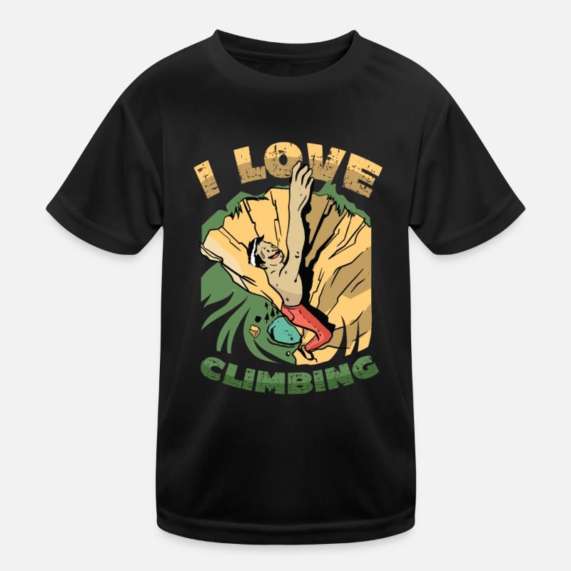 I love rock climbing, rock climbing Kids Functional T-Shirt