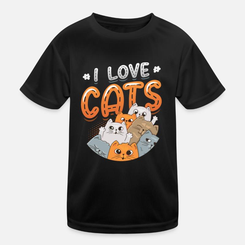 I love cats Kids Functional T-Shirt