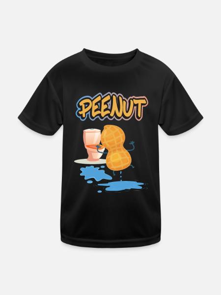 Peenut, drôle de cacahuète qui fait - T-shirt sport Enfant - noir - Devant