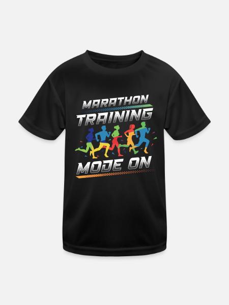 Marathon-Trainingsmodus, auf Marathon Runner - Kinder Funktions-T-Shirt - Schwarz - Vorne