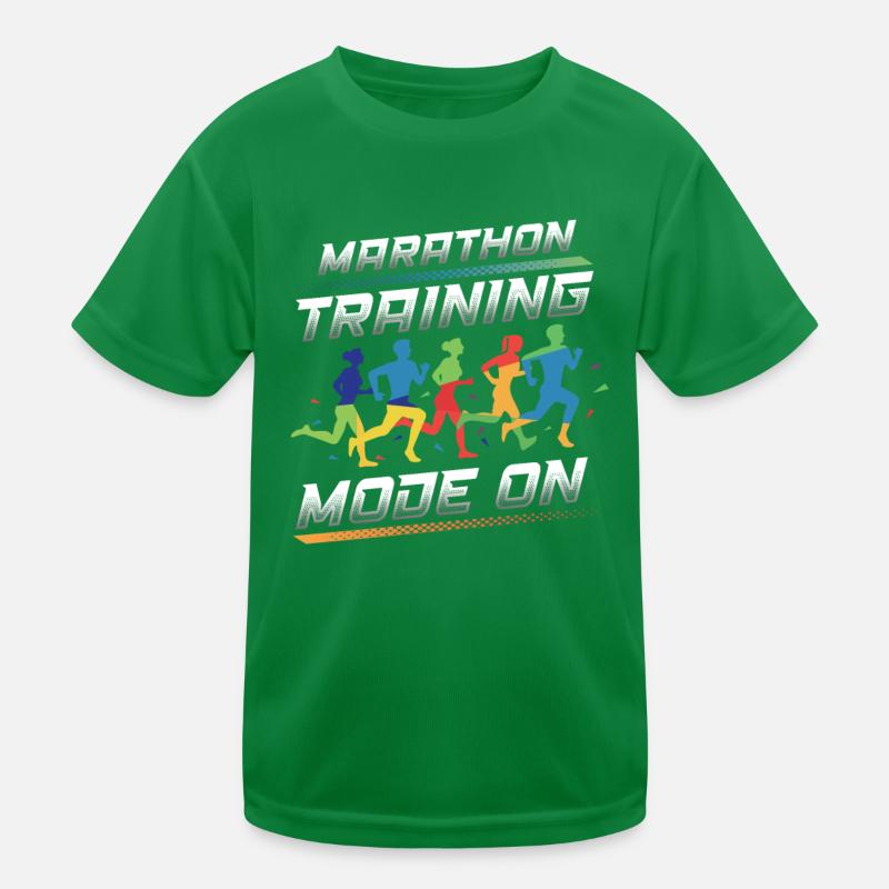 Marathon-Trainingsmodus, auf Marathon Runner Kinder Funktions-T-Shirt