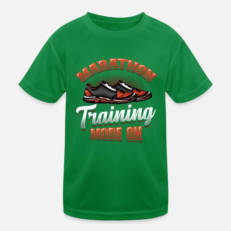 Marathon-Trainingsmodus, auf Marathon Runner Kinder Funktions-T-Shirt