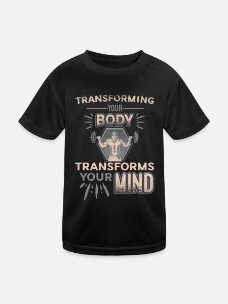 La transformation de votre corps façonne votre - T-shirt sport Enfant - noir - Devant