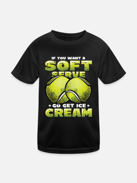 Wenn Sie Ein Softeis Wollen, Holen Sie Sich Eins - Kinder Funktions-T-Shirt - Schwarz - Vorne