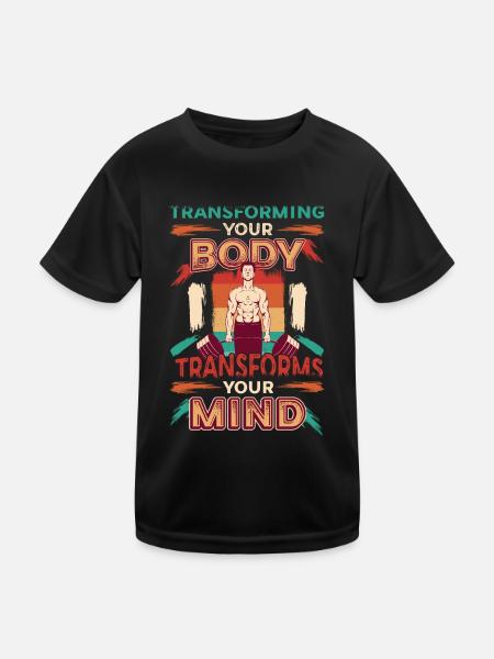 La transformation de votre corps façonne votre - T-shirt sport Enfant - noir - Devant