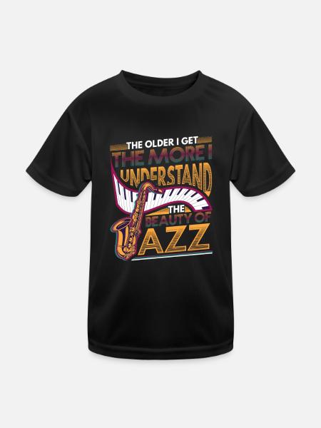 Plus je vieillis, plus je comprends - T-shirt sport Enfant - noir - Devant