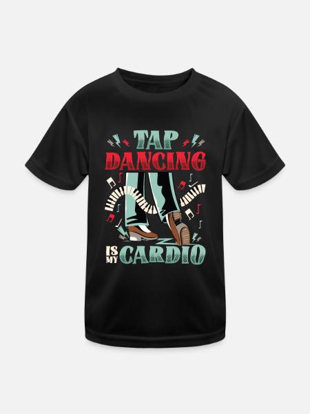 Stepptanz Ist Mein Kardio - Kinder Funktions-T-Shirt - Schwarz - Vorne