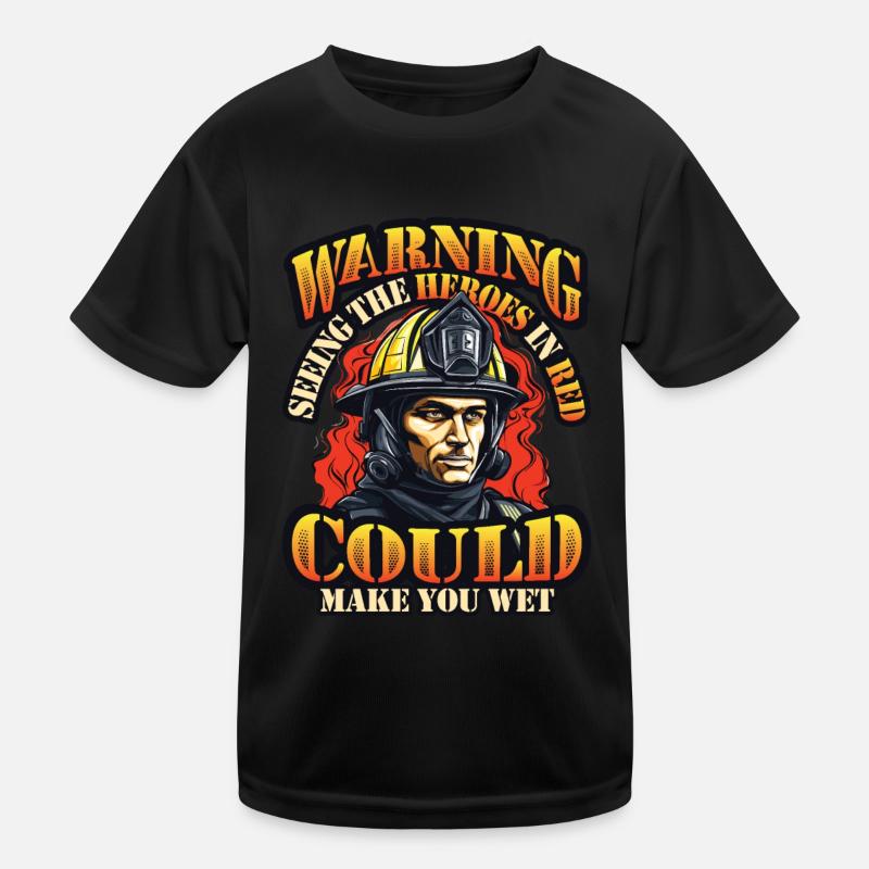 Feuerwehrmann Slogan, Freiwillige Feuerwehr Kinder Funktions-T-Shirt