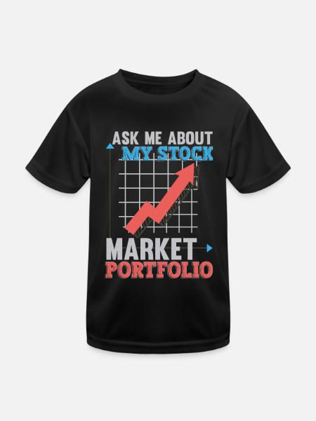 Posez-moi des questions sur mon portefeuille boursier - T-shirt sport Enfant - noir - Devant