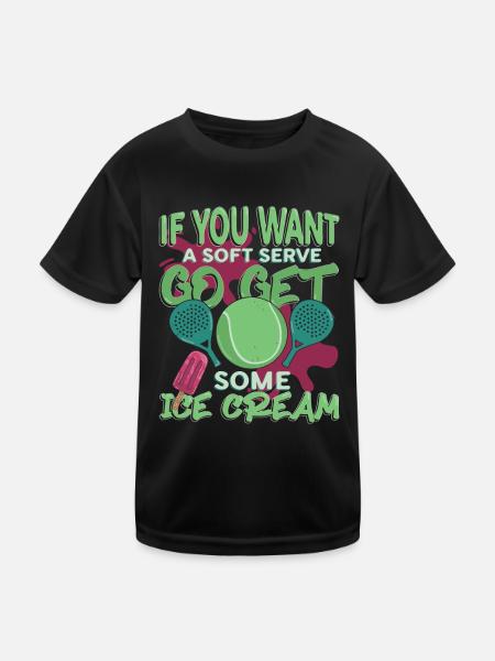 Wenn Sie Einen Weichen Aufschlag Wünschen - Kinder Funktions-T-Shirt - Schwarz - Vorne