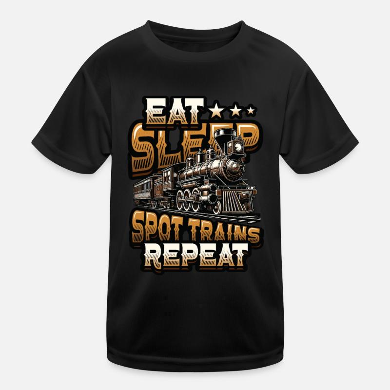 Trainspotting Train Lovers Trains Kids Functional T-Shirt