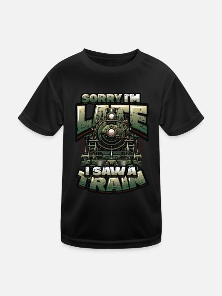 Trainspotting Train Lovers Trains - T-shirt sport Enfant - noir - Devant