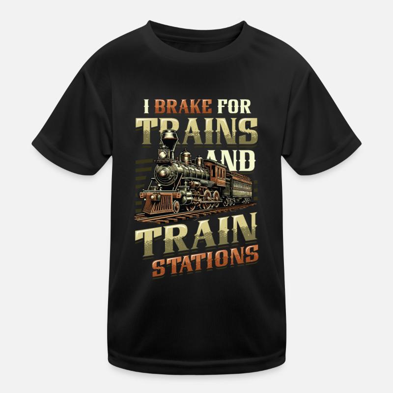 Trainspotting Train Lovers Trains Kids Functional T-Shirt